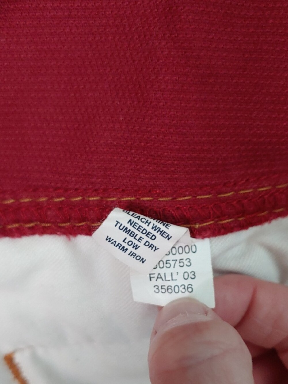 Vintage Y2K Gap Jacket Women's Red Corduroy Button Trucker Size S - Picture 6 of 7